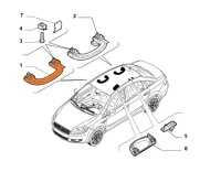фото thumb №1, Ручка кронштейн пасажира перед fiat linea 735489010