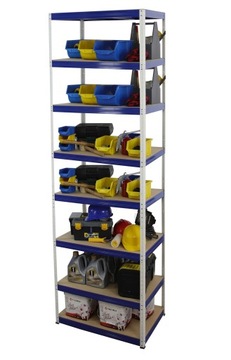 Полка складская металлическая Подставка HELIOS 270x110x30см 8Px350kg SOLID HEIGHT