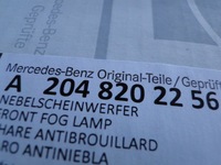 фото thumb №11, Mercedes противотуманная фара правый w бампер amg slk r171 171 clk 209 c209 a209 w209