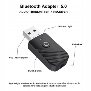 Приемник аудиопередатчика USB Bluetooth 5.0