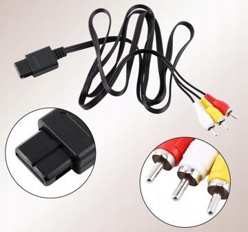 AV-кабель 3x Chinch для консолей Nintendo GC SNES N64 NG