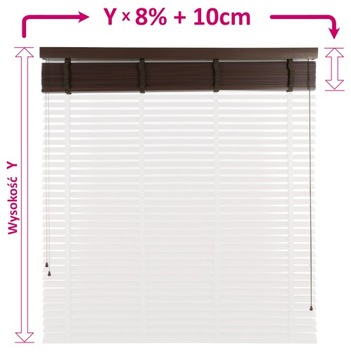 Żaluzje Bambusowe na wymiar CLICKY Flip 50mm 90x230cm