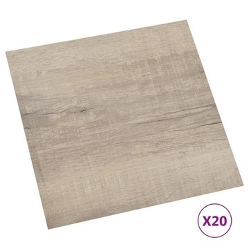 PANELE PODŁOGOWE 20 SZT PVC 1,86M² TAUPE SAMOPRZYL