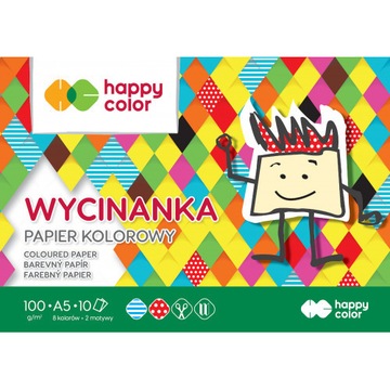 ЦВЕТНАЯ БУМАГА ДЛЯ ВЫРЕЗНЫХ БЛОКОВ А5/10К 100г
