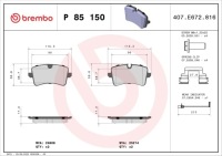 фото thumb №13, Brembo p 85 150x комплект гальмівні колодки гальмівних, гальмо