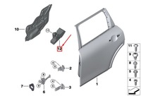 фото thumb №1, Mini clubman f54 rear left door crash pad 7344229 51227344229