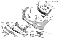 Купить Mercedes-benz ml w166 amg защита бампера передний правого a1668854022, фото thumb