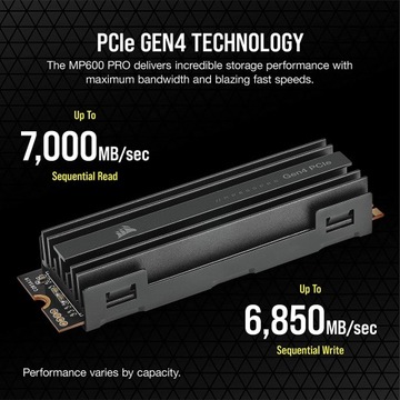 Твердотельный накопитель Corsair MP600 Pro NH M.2 PCIe емкостью 2 ТБ