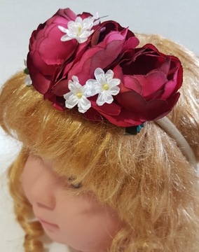 OPASKA BEŻOWA RÓŻE CZERWONE 30cm-56cm URODZINY