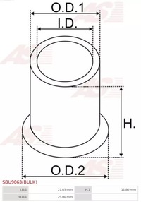 фото thumb №2, Втулка, wał стартер as-pl sbu9063 bulk