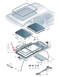 фото thumb №1, Vw golf sportsvan am inner sunroof frame уплотнитель 5g9877439