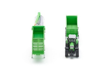 1848-SIKU TRAKTOR Z PRZYCZEPĄ I CYSTERNĄ METAL+ PLASTIK SKALA:1:87 WIEK:3+