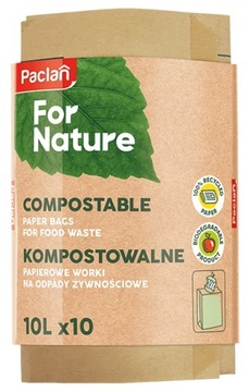 PACLAN Kompostowalne Worki na BIO Odpady 10L A'10