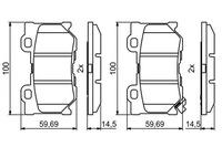 фото thumb №8, Тормозные колодки тормозные задняя bosch do infiniti q50 50
