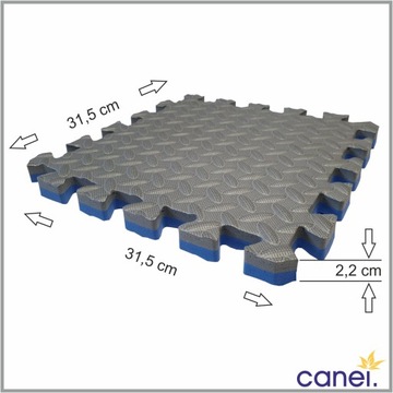 Большой пенопластовый коврик FOAM PUZZLE - 2 см - 16 шт.