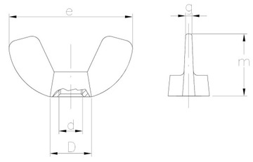 Набор барашковых гаек М6, Барашковые гайки, оцинкованные, DIN-315, 10 шт.