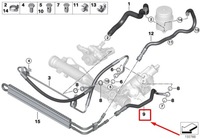 фото thumb №7, Bmw 3 coupe e92 power кермо кулер feed шланг 6780586 32416780586 oem