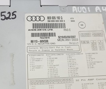 фото thumb №9, Audi a4 b6 b7 rns-e радіо навігація навігація код меню pl 8e0035192q