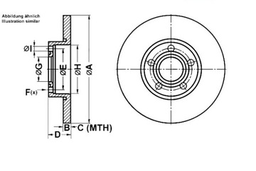 фото thumb №2, Ate диски гальмівні 2szt., power disc, суцільна, nac