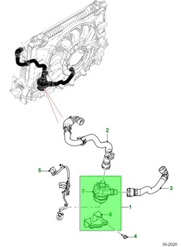 фото thumb №10, Нова оригінальна помпа води додатковий range rover velar l560 2.0 lr141075