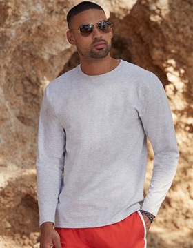 Longsleeve męski Fruit of the Loom koszulka bluzka długi rękaw Grafitowy S