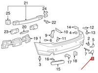 фото thumb №7, Lexus is xe20 левая насадка фаркопа буксировочный бампера заднего 5216253906