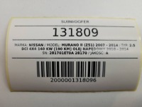 фото thumb №9, Сабвуфер bose nissan murano ii z51 281701et0a