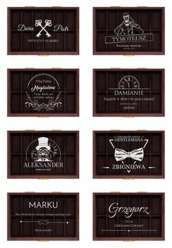 Коробка для часов Casket 12, деревянный футляр с гравировкой, подарок на день рождения