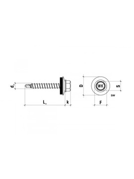 Саморезы для листового металла FARMERY 4,8x35 RAL 9006 250 шт.