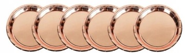 Zestaw kubki talerzyki trzydziestka 30 urodziny rose gold metalic serwetki