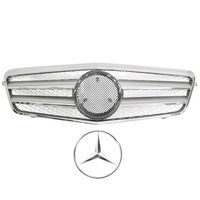 фото thumb №2, Mercedes e класс w212 2009-2013 решётка решётка радиатора хром серебряная + значок новая