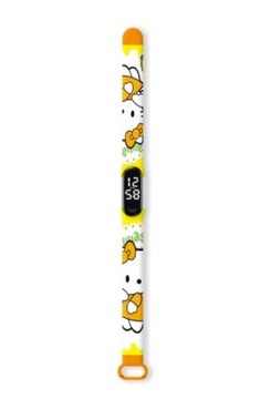 Светодиодные цифровые часы Hello Kitty, желтые