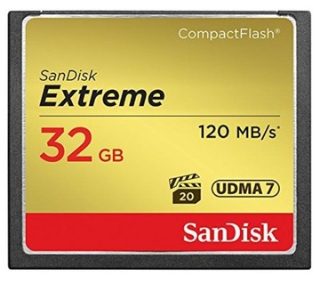 Карта памяти SanDisk Extreme Compact Flash 32 ГБ UDMA 7 120 МБ/с