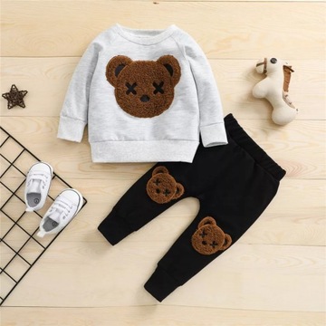 Модный комплект из спортивного костюма, брюк, свитшота BEAR 98 104