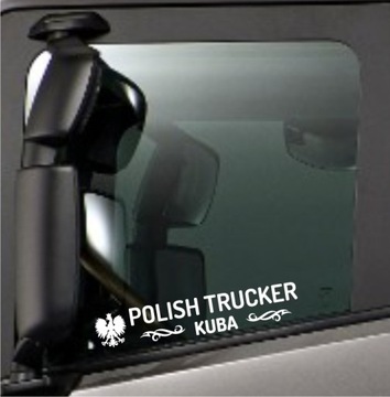 Наклейка Polish Trucker Driver NAME на грузовик