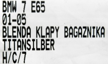 фото thumb №8, Накладка крышки багажника bmw e65 01-05 титан серебро