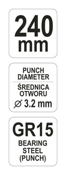 YATO Szczypce dziurkowania łączenia blach profili
