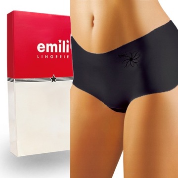 Трусики EMILI Daisy Laser Cut черные S