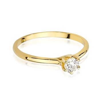 Кольцо W-499 0,26CT Diamond Yellow Gold 585