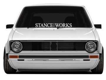 Наклейка на окно автомобиля STANCE WORKS XL *70см *Цвета