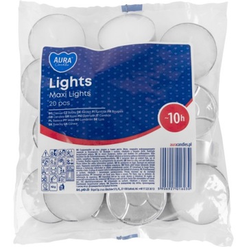 BISPOL Чайные свечи макси Tealight 10ч 20 шт.