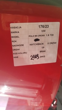 фото thumb №9, Vw polo iv 9n cross дверь tp