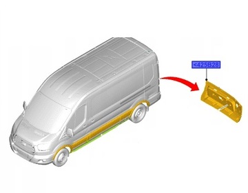 фото thumb №10, Планка дверь зад левая ford transit 2014 mk8 mk9 - bk31-425b29-ah5cnd