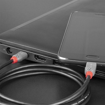 Кабель USB 2.0 тип C — Micro B Lindy 36891 1 м