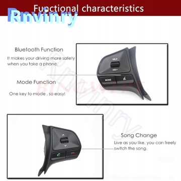 фото thumb №7, Rnvinry для kia rio 5 дверь 2012-2016 кнопка управление na руль