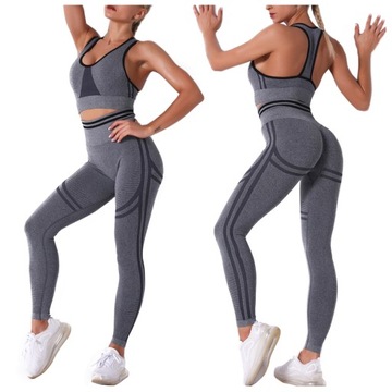 SPORTS SET топ бесшовные леггинсы для фитнеса M