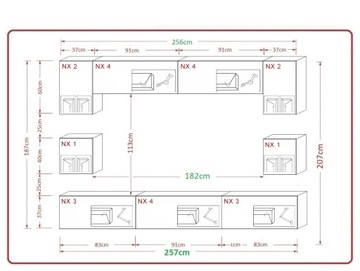 Комплект мебели для гостиной NOWARA N1 1B
