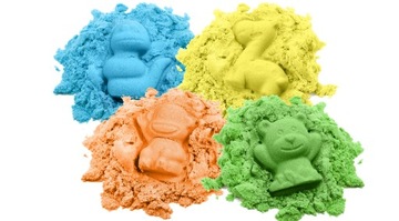 BibiMoon Kinetic Sand 4 кг Piaskolina Формы НАБОР ДЛЯ БАССЕЙНА