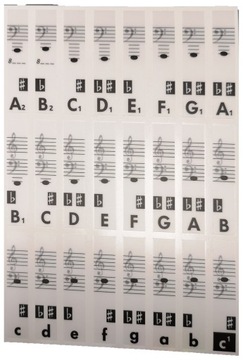 Наклейки на клавиатуру MUZO NK3M черные B