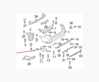 фото thumb №8, Спойлер бампера do bmw x6 e71 2008-2014 51127187145 левая